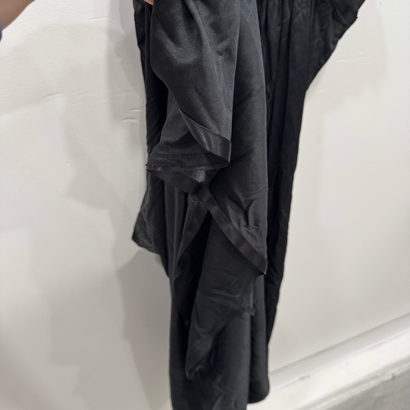 Vintage Handmade Sheer Full Length Nighty Sleep Dress Lingerie XL Black Strappy - Picture 5 of 5